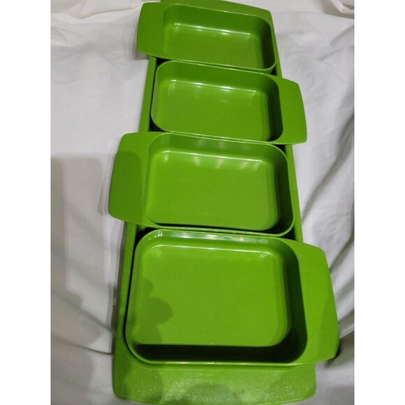 Lady Arnold Serving Tray Set Base 4 Small Trays Grass Green...